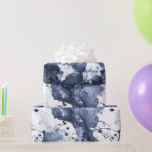 Flüssige Tinte Indigo Schwarz Spritzer abstraktes 