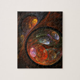 Flüssige Verbindungs-abstrakte Kunst Puzzle