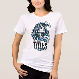 Flüssige Wellen-Frauen-Illustration Tri-Blend Shirt