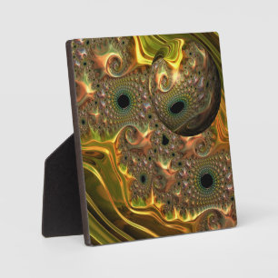 Flüssiger Gold-Fraktal-Traum Fotoplatte