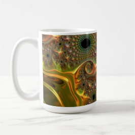 Flüssiger Gold-Fraktal-Traum  Kaffeetasse