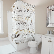 Flüssiger Gold Silver Black Marble #1