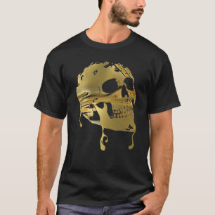 Flüssiger Goldbratenfett-Schädel T-Shirt