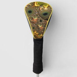 Flüssiger Goldener Fraktaler Traum  Golf Headcover