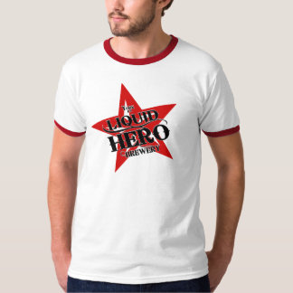Flüssiger Held - klassischer roter Aufkleber T-Shirt