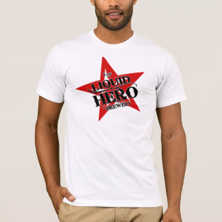 Flüssiger Held - roter Aufkleber T-Shirt