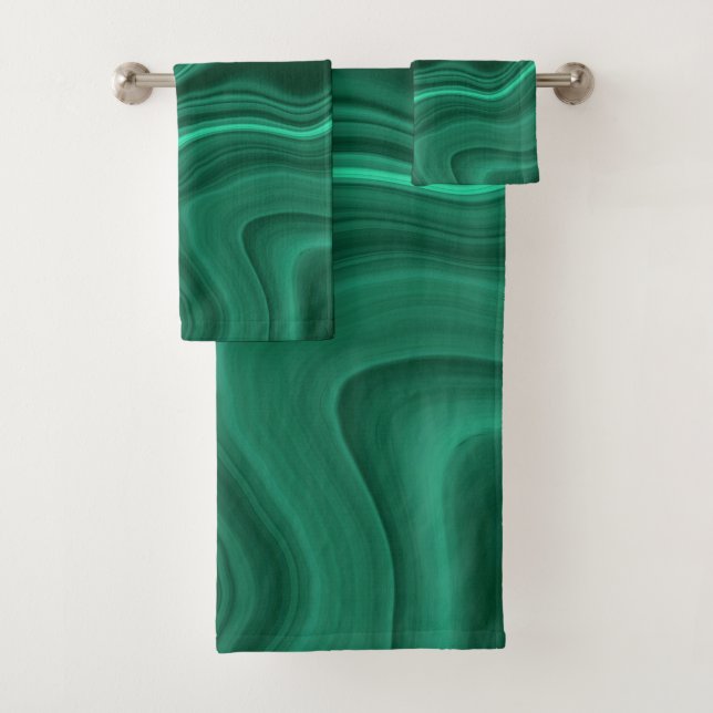 Flüssiger Malachite-Traum #1 Badhandtuch Set (Insitu)