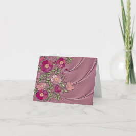 Flüssiger Satin-Rose-Farbige Karte