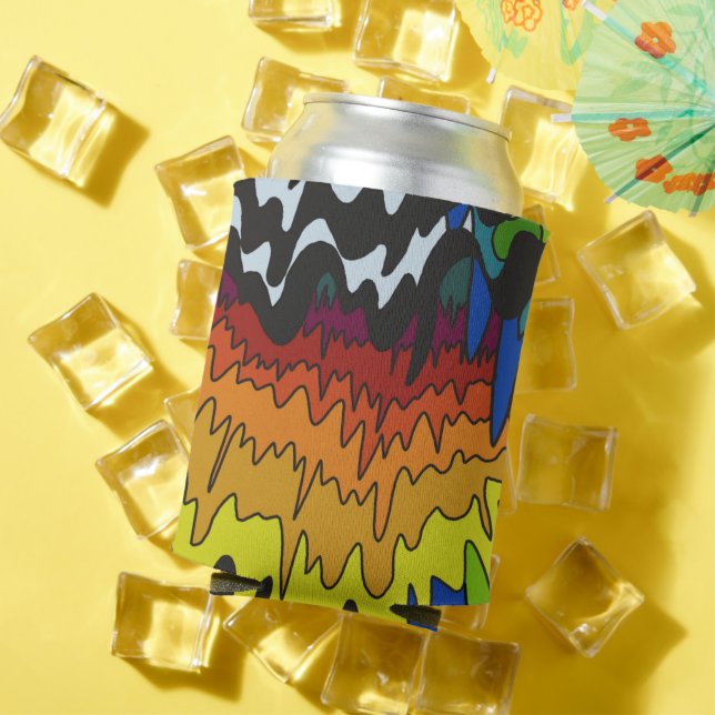 Flüssiger Tropfen Farbiges, erdbewachsenes, trippi Dosenkühler (In Situ Sommer)