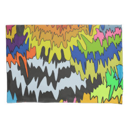 Flüssiger Tropfen Farbiges, erdbewachsenes, trippi Kissenbezug