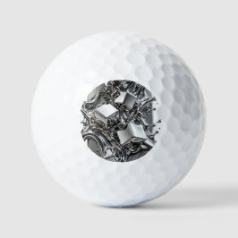 Flüssiges Chrom - Spiegel Silber Metall Golfball