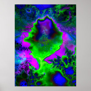 Flüssiges Fraktal 3 Poster
