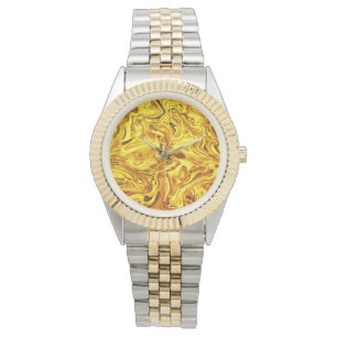 flüssiges Gold Armbanduhr