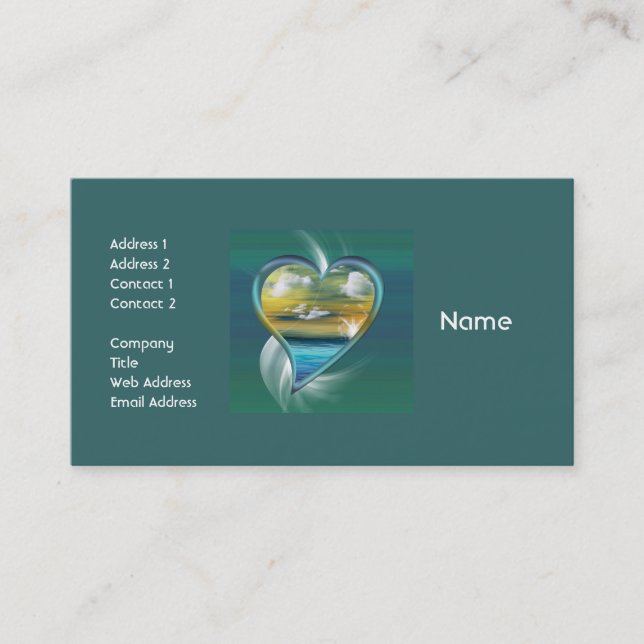 Flüssiges Herz Visitenkarte (Vorderseite)