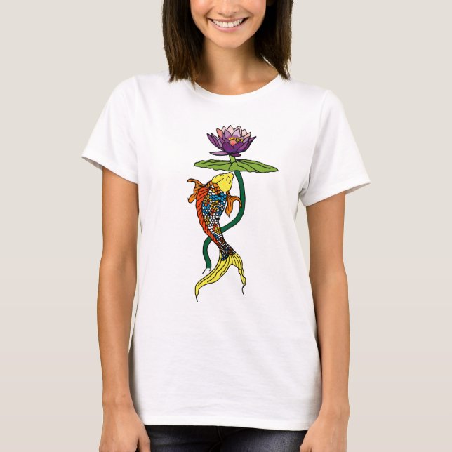 Flüssiges Lotus T-Shirt (Vorderseite)