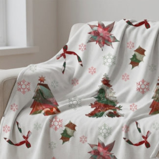Flüssiges Marmor-Weihnachtsmuster Sherpadecke