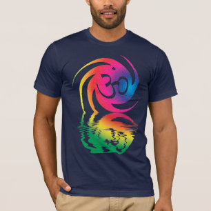 Flüssiges Regenbogen-OM-Symbol-Shirt T-Shirt