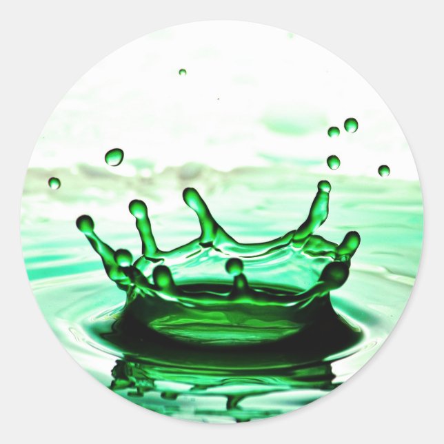 Flüssigfotografie - Splash Runder Aufkleber (Vorderseite)