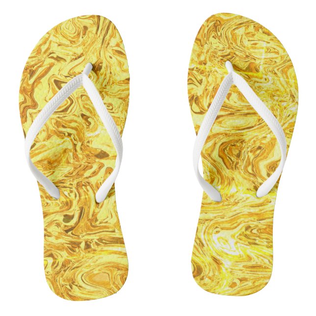 Flüssiggold Flip Flops (Fußbett)