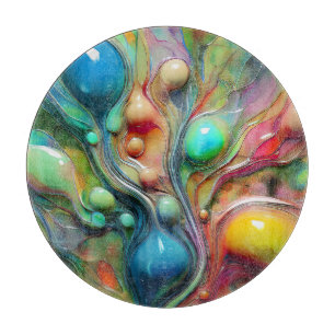 Flüssigkeit, Glossie, Blasen Schneidebrett