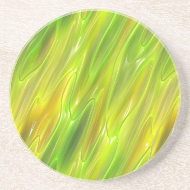 Flüssigkeits-Gelb Sandstein Untersetzer (Vorne)