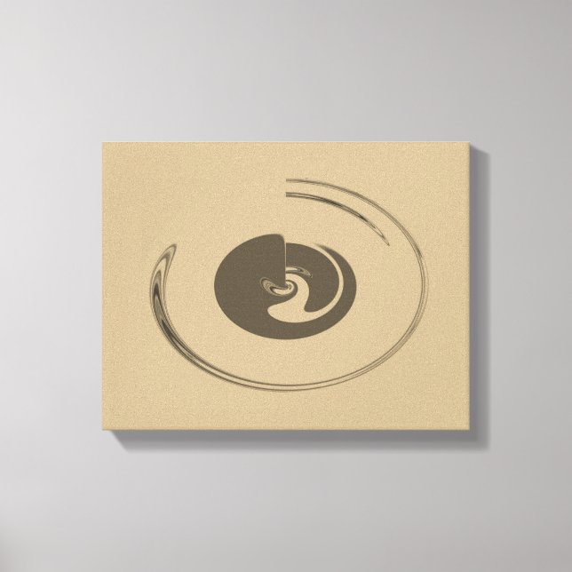 Flüssigkeits-Kreise - überzogene Canvas Leinwanddruck (Vorderseite)