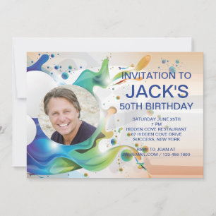 Flüssigkeitseinladung Foto Einladung