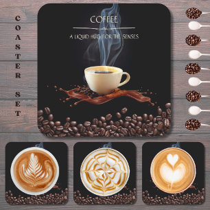 Flüssigkeitsmangel für die Senses Coffee Untersetz Rechteckiger Pappuntersetzer