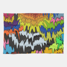 Flüssigkeitstropfen Farbige Groovy Streifen Trippy