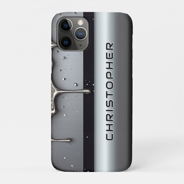 💧 Flüssigkeitstropfen Name Fluss Personalisierte  Case-Mate iPhone Hülle (Rückseite)