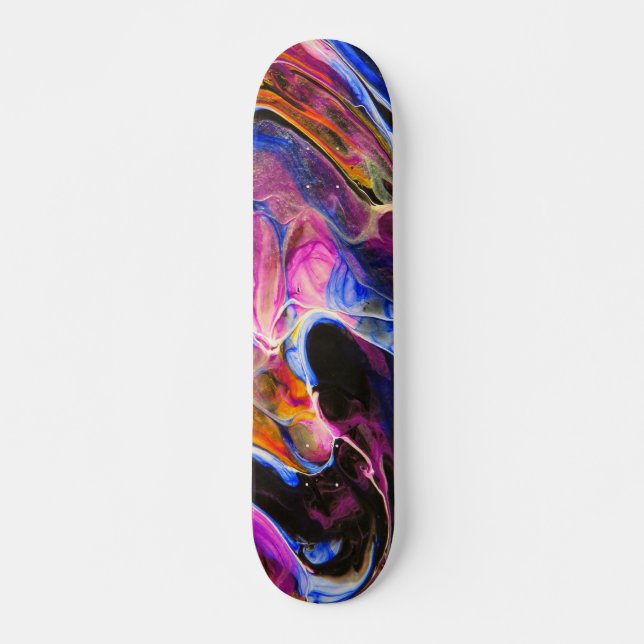 Flüssigkunstmalerei Skateboard (Vorne)