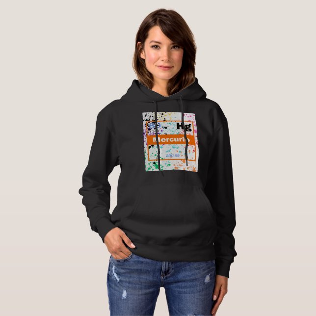 Flüssigmetallspritzer Hoodie (Vorne ganz)