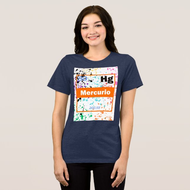 Flüssigmetallspritzer Tri-Blend Shirt (Vorderseite voll)