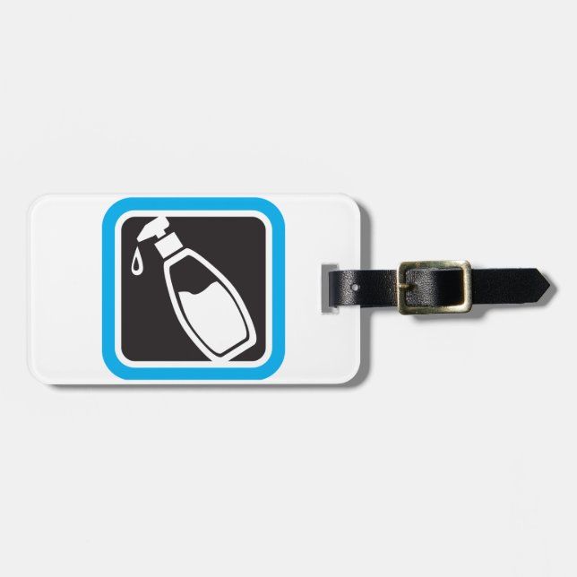 Flüssigseifenspender-Pumpflaschen-Symbol Gepäckanhänger (Vorderseite horizontal)