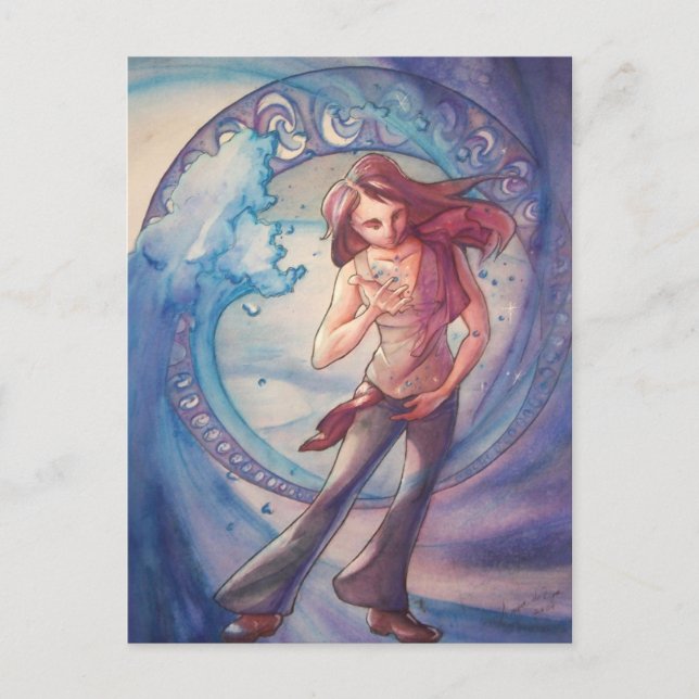 Flüssigwasserabbildung Postkarte (Vorderseite)