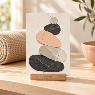 Flusskiesel Balance Kunst Druck Poster