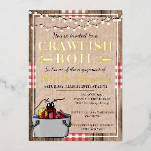 Flusskrebs-Kochparty-Hummer-Party-Engagement-Rusti Folieneinladung