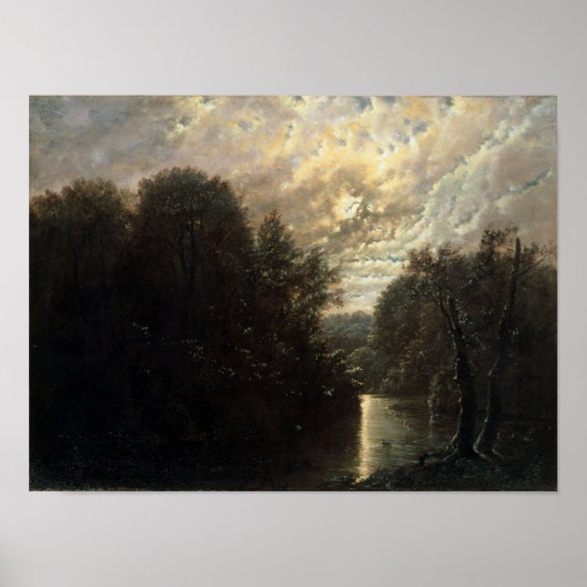 Flusslandschaft im Rosental bei Leipzig Poster (Vorne)