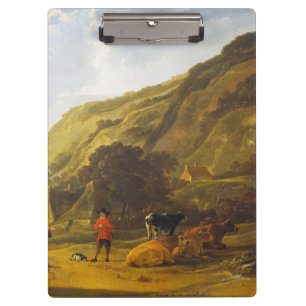 Flusslandschaft mit den Fahrern Aelbert Cuyp Klemmbrett
