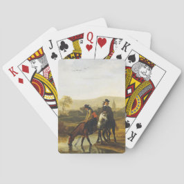 Flusslandschaft mit den Fahrern Aelbert Cuyp Spielkarten
