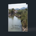 Flusslandschaft Personalisiert Grandson Birthday Karte<br><div class="desc">Grußkarte Fluss Landschaft Enkel Geburtstagskarte. Passen Sie diese Geburtstagskarte mit jedem beliebigen Text an und lassen Sie sie dann ausdrucken und an Sie senden oder laden Sie sie sofort auf Ihr Mobiltelefon herunter. Wenn Sie Hilfe bei der Anpassung benötigen, kontaktieren Sie uns über den Link auf dieser Seite. Landschaftsfotografie personalisierte...</div>