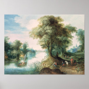Flusslandschaft Poster