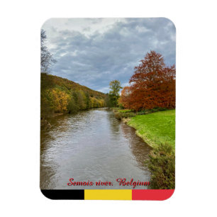 Flusslandschaft Semois in Bouillon, Belgien Reise Magnet