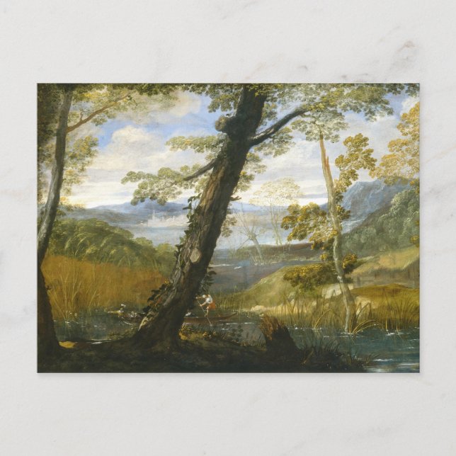 Flusslandschaft von Annibale Carracci Postkarte (Vorderseite)