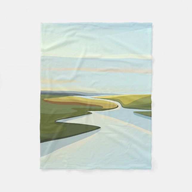 Flusslandschaften Fleecedecke (Vorderseite)