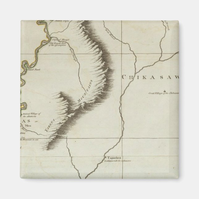 Flusslauf des Mississipi Magnet (Vorne)