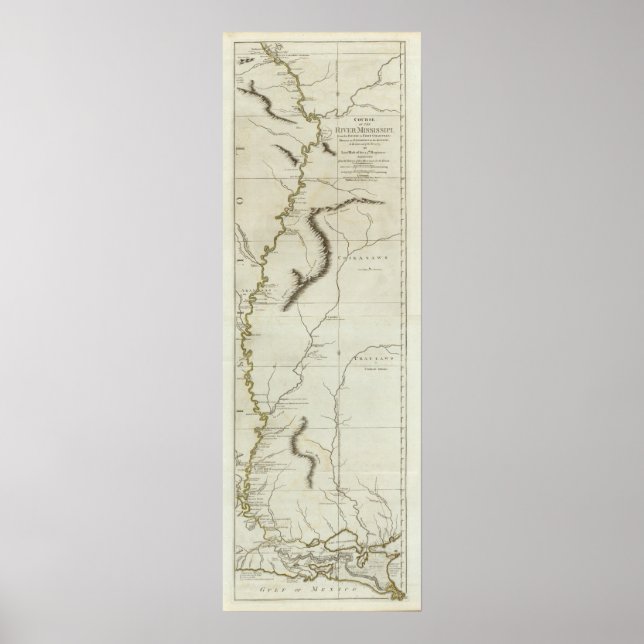 Flusslauf des Mississipi Poster (Vorne)