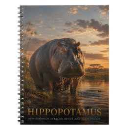 Flusspferd Afrikanischer Fluss TIERE Notizblock