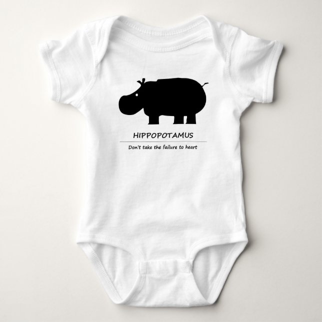 Flusspferd Baby Strampler (Vorderseite)