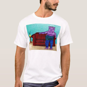 Flusspferd Cartoon T-Shirt